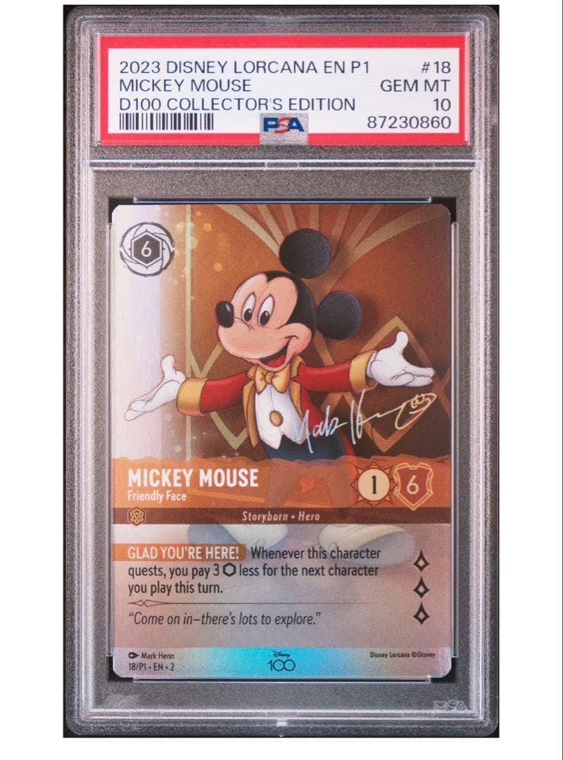 Disney LORCANAコレクターズエディションpsa10 ミッキーマウス